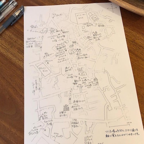 マラケシュスークの地図を作りました。